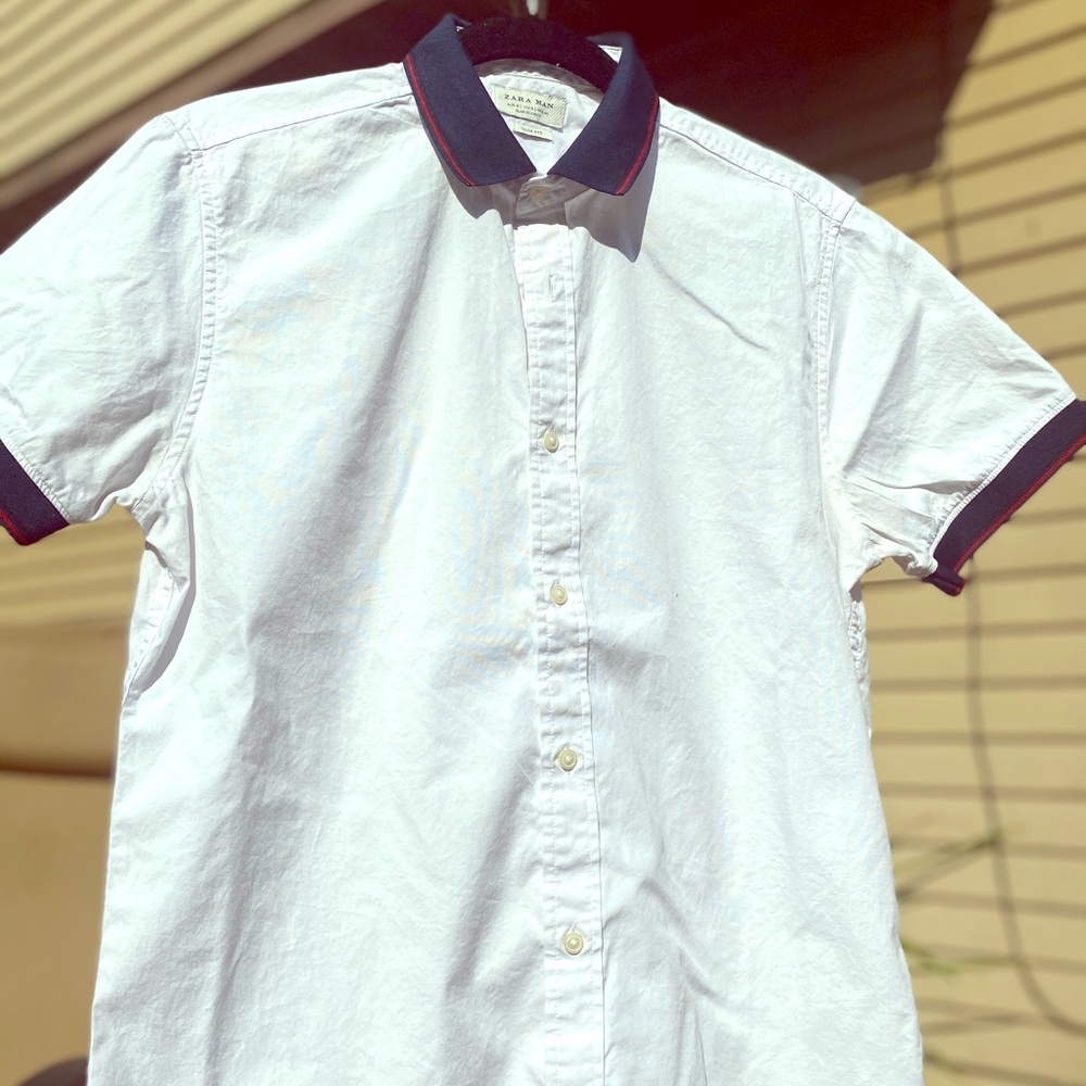 Zara Man button up short sleeve shirt